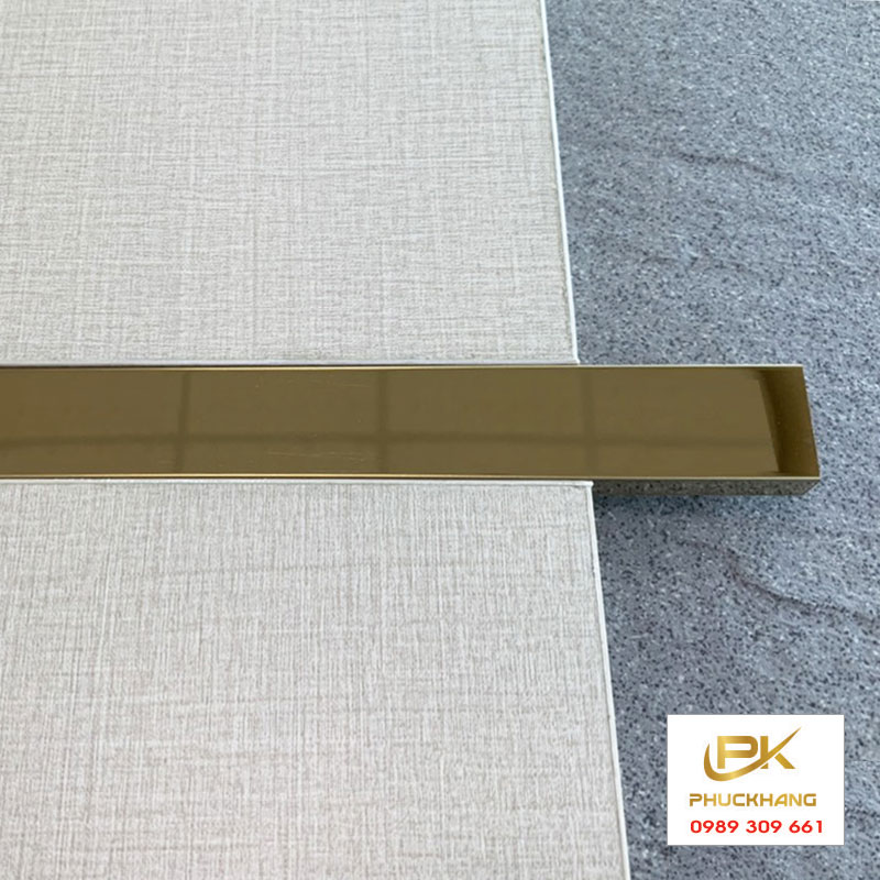 Nẹp Inox U25 V&agrave;ng B&oacute;ng