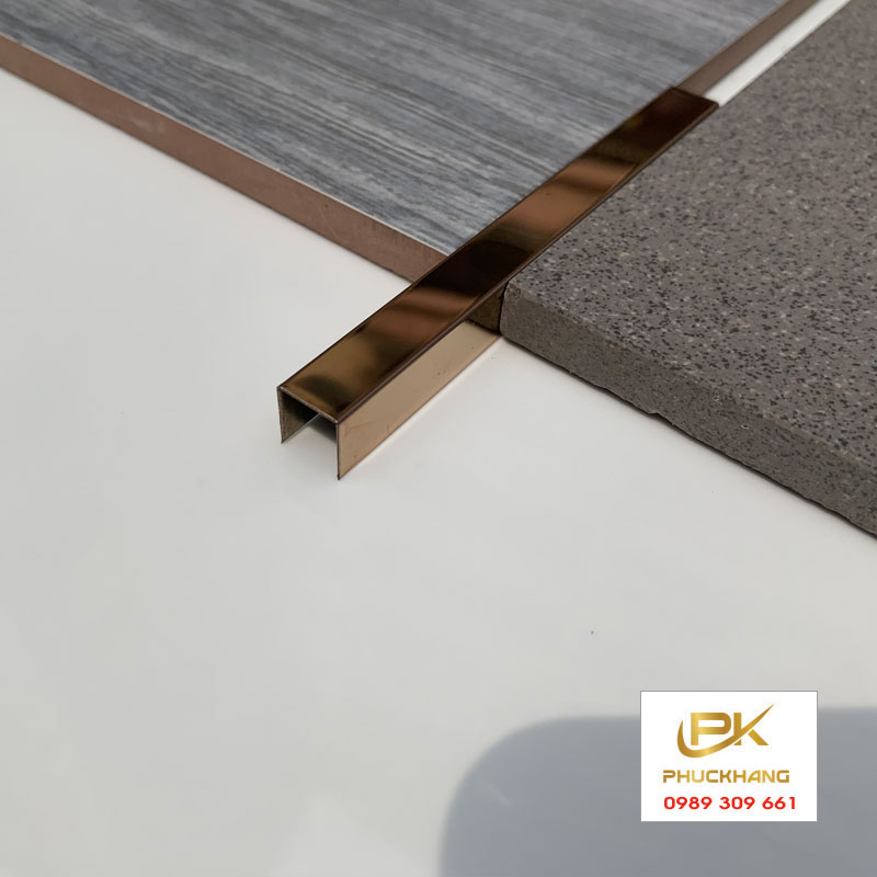 Nẹp Inox U8 V&agrave;ng Hồng