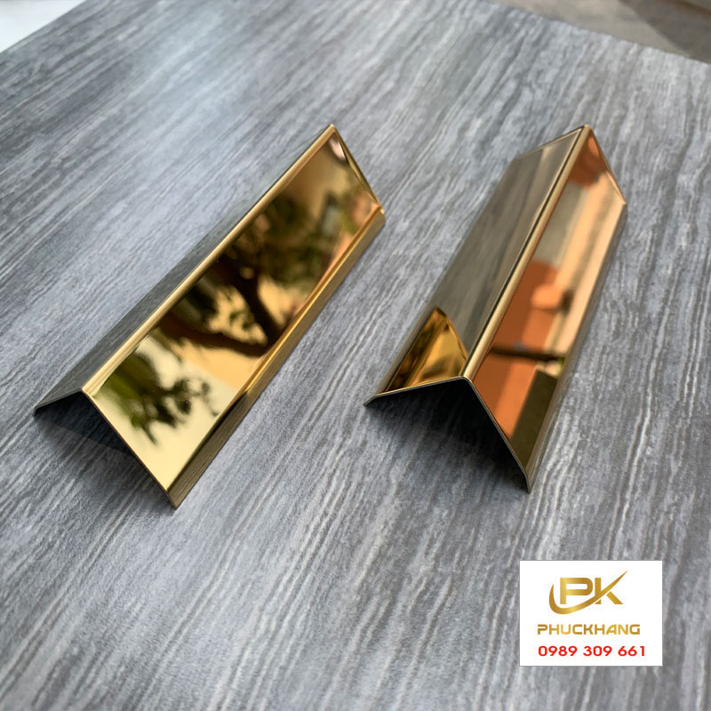 Nẹp Inox V25 V&agrave;ng B&oacute;ng